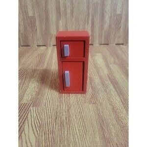 KidKraft Wooden Dollhouse Furniture Red Fridge Accessory Toy